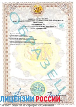 Образец сертификата соответствия (приложение) Орск Сертификат ISO 14001